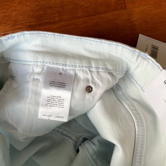 NWT REVOLVE WeWoreWhat Bleached Wash Biker Button-Fly Shorts - Picture 9 of 9